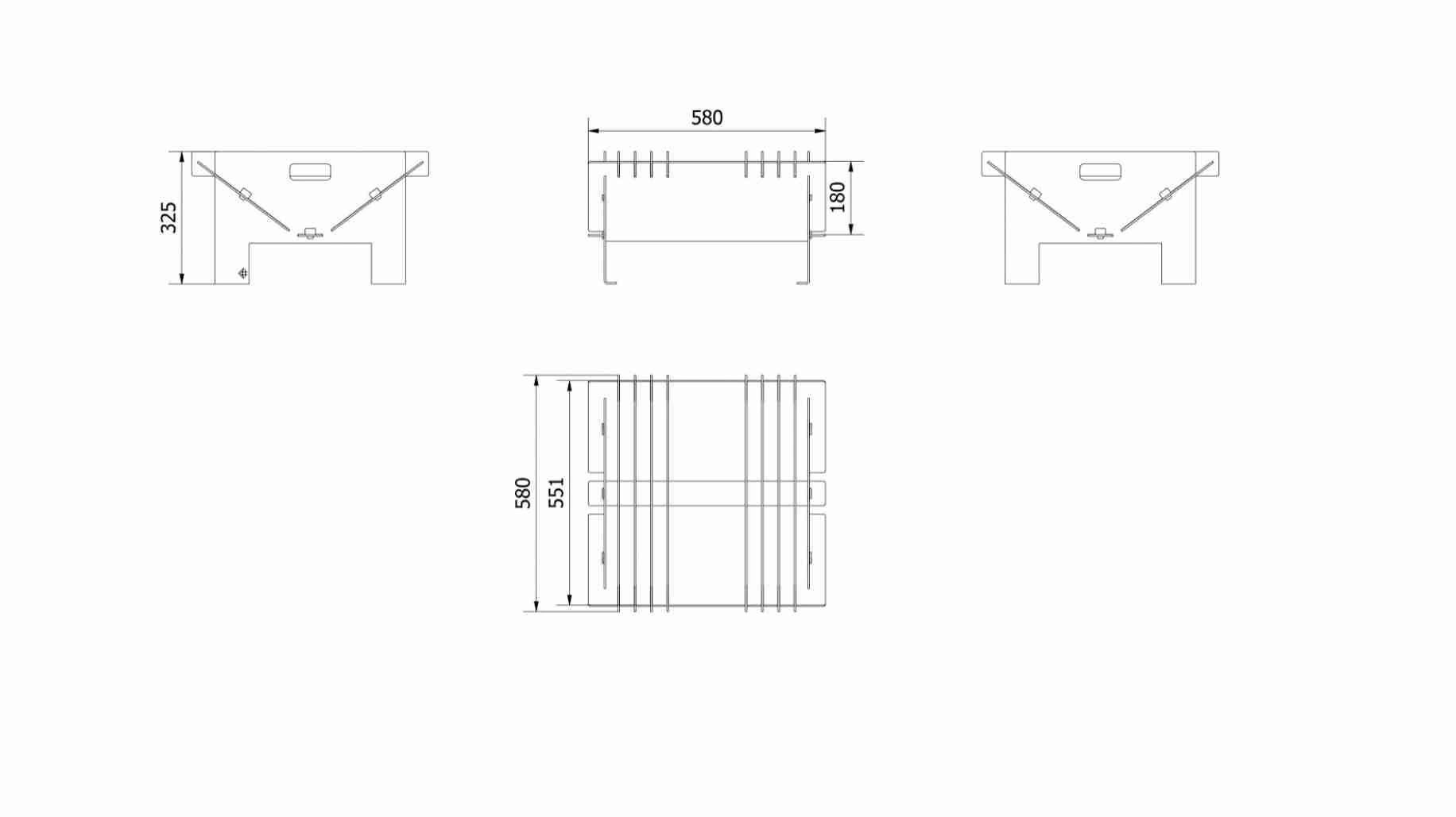 Vatra de foc exterior GAMELA - 58x58 cm [7]