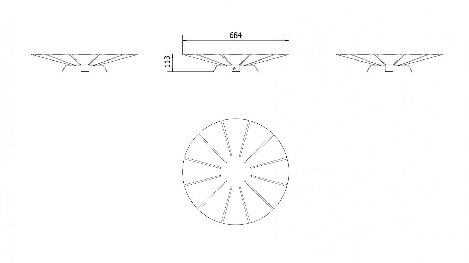 Vatra de foc exterior SUNNY - 68 cm [6]