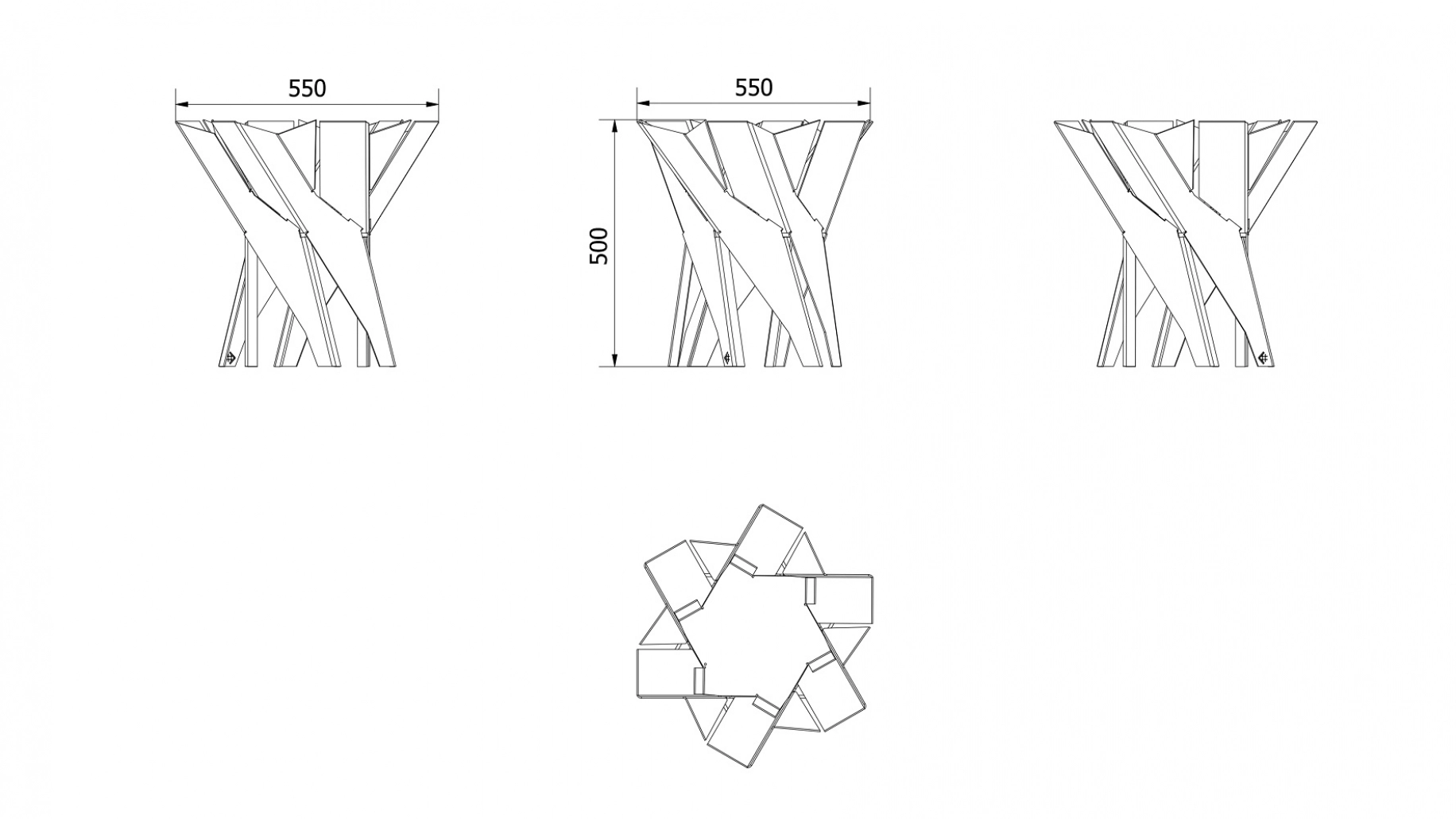 Vatra de foc exterior BASKET - 55x55 cm [6]