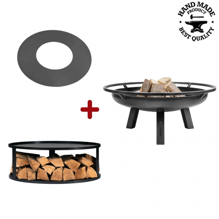 Vatra PORTO cu baza si plita 80 cm [1]