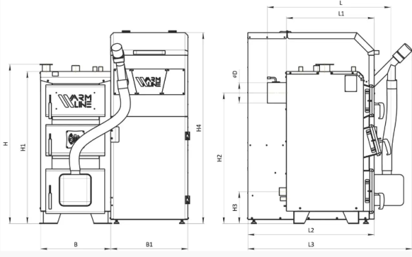 WARMLINE PELLET 33 KW Centrala combustibil solid pe peleti [4]