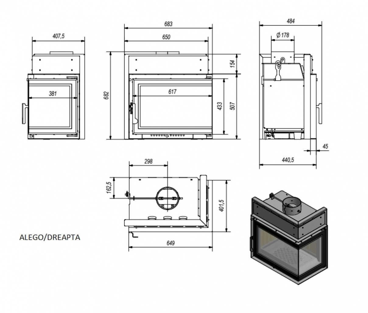 Alego 120 - Sticla Dreapta Fara Stalp [5]
