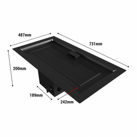 Arzator gaz incastrabil AQF 07 - 73X48cm [3]