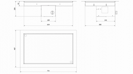 Arzator gaz incastrabil AQF 07 - 73X48cm [5]