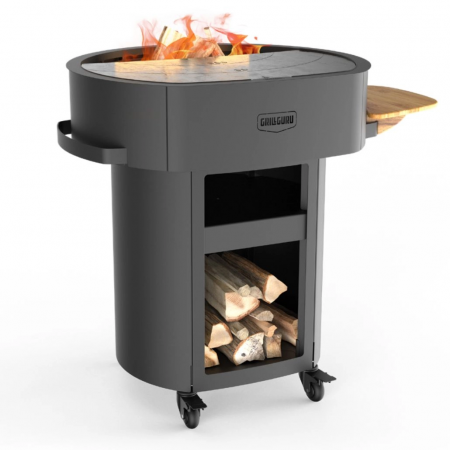 GRATARE PE LEMNE CU PLITA - BBQ Plancha Grill Guru