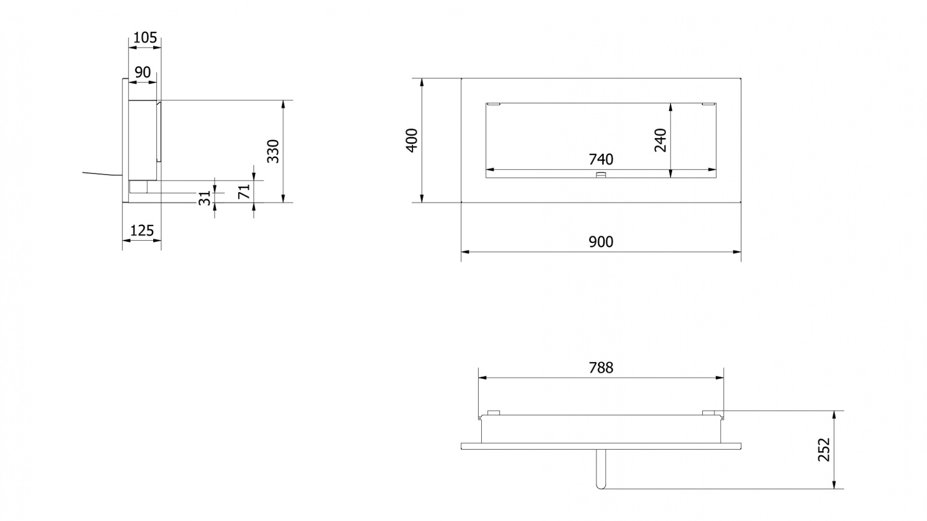 DELTA 2 SLIM - 90 x 40 cm [4]