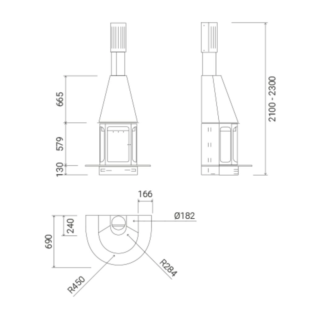 Semineu suspendat Arlet frontal [2]