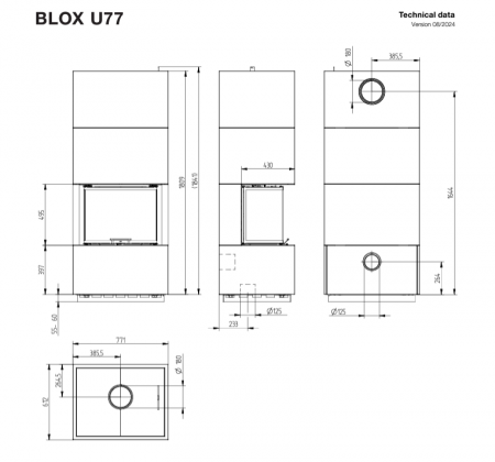 BLOX U77 UKA 35/60/35/50Sh - SEMINEU MODULAR CU ACUMULARE SAU CONVECȚIE [1]