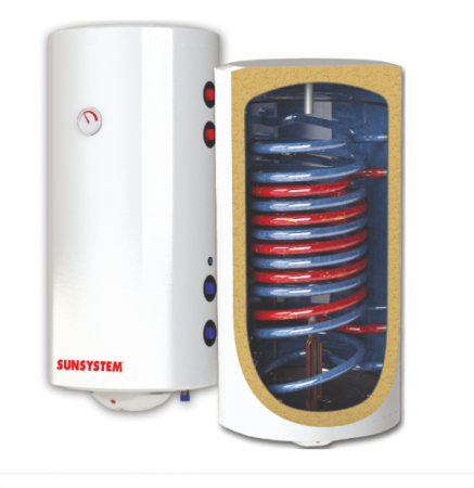 Boilere - Boiler termoelectric Sunsystem BB NL2 200 PRL 3KW, cu două serpentine