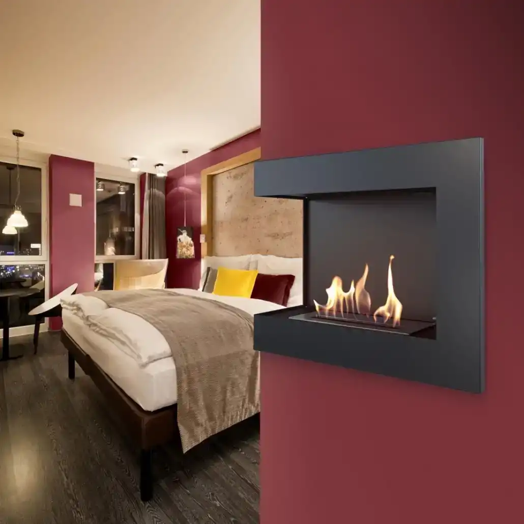 SEMINEE DECORATIVE - DELTA negru colt stanga - 60 x 48 x 28 cm