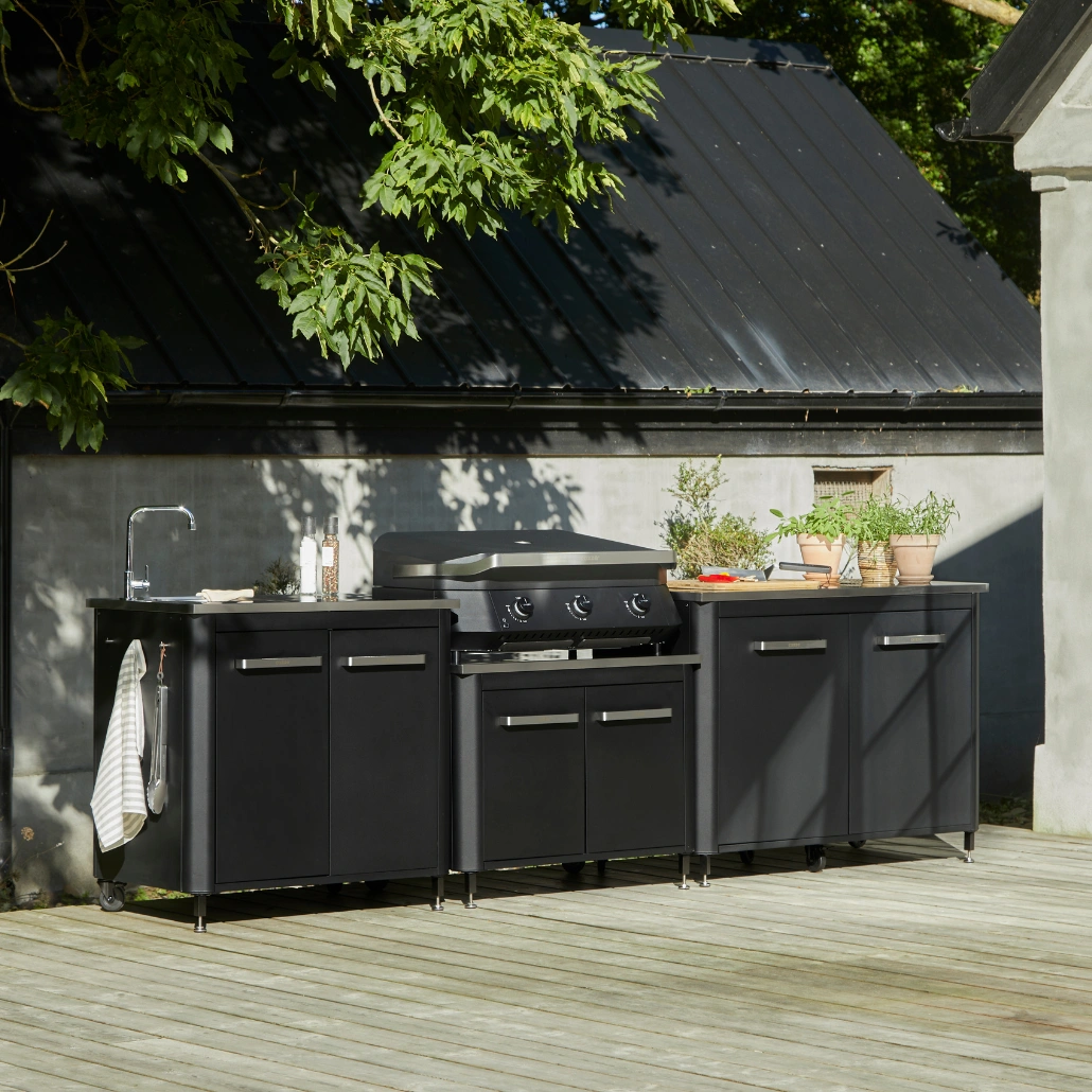 Bucatarie exterioara Cozze - blat de 90 cm si chiuveta din otel inoxidabil [4]