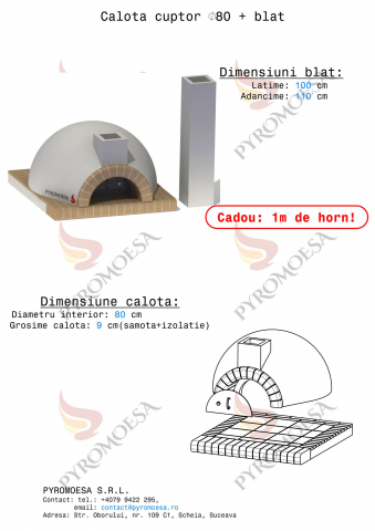 Calota cuptor diametru 80 cm + blat [1]