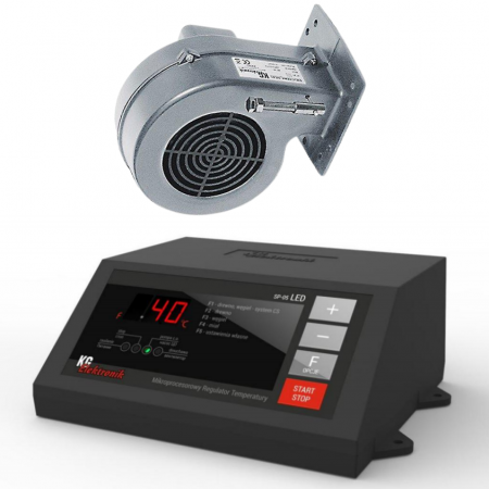 AUTOMATIZĂRI CAZANE - Controler set p/u cazan KG Art SP 05 ( comanda ven+pompa) + ventilator DPS120