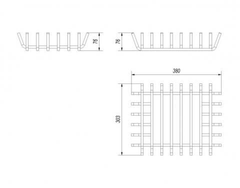 Cos de foc 38x30 cm - semineu deschis / inchis [1]