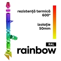 COSURI DE FUM - Cos de fum inox Rainbow 50 SKD