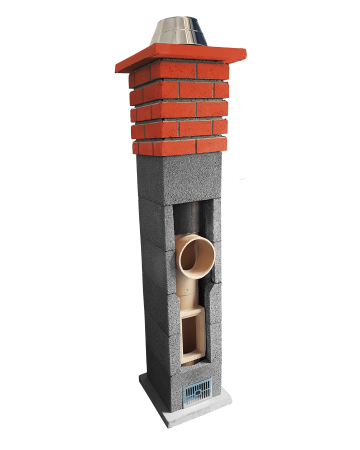 COSURI DE FUM CERAMICE KAMIN HORN - Cosul de fum ceramic Premier cu finisaj cărămiziu de la REMDAR.RO