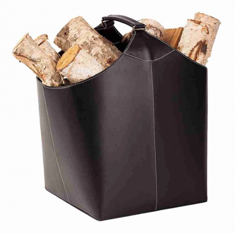 Suporturi pentru lemne - Cos depozitare H1 - Piele naturala Premium