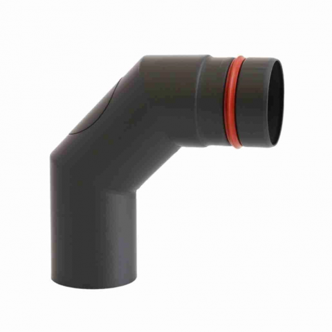 TUBULATURA EVACUARE PELETI - Cot fix cu vizitare tubulatura premium/ 90 gr