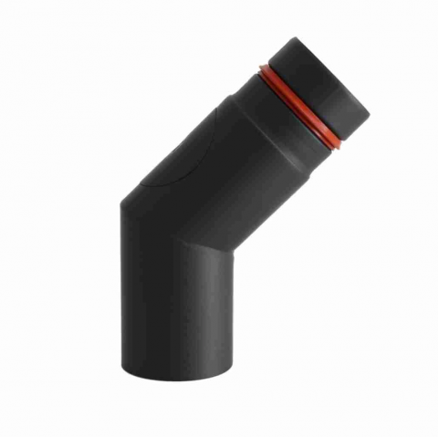 TUBULATURA EVACUARE PELETI - Cot fix cu vizitare tubulatura premium fi/ 45 gr