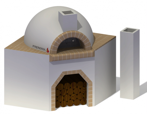 CUPTOARE MODULARE - Cuptor cu postament pe colt, 80 cm diametru interior