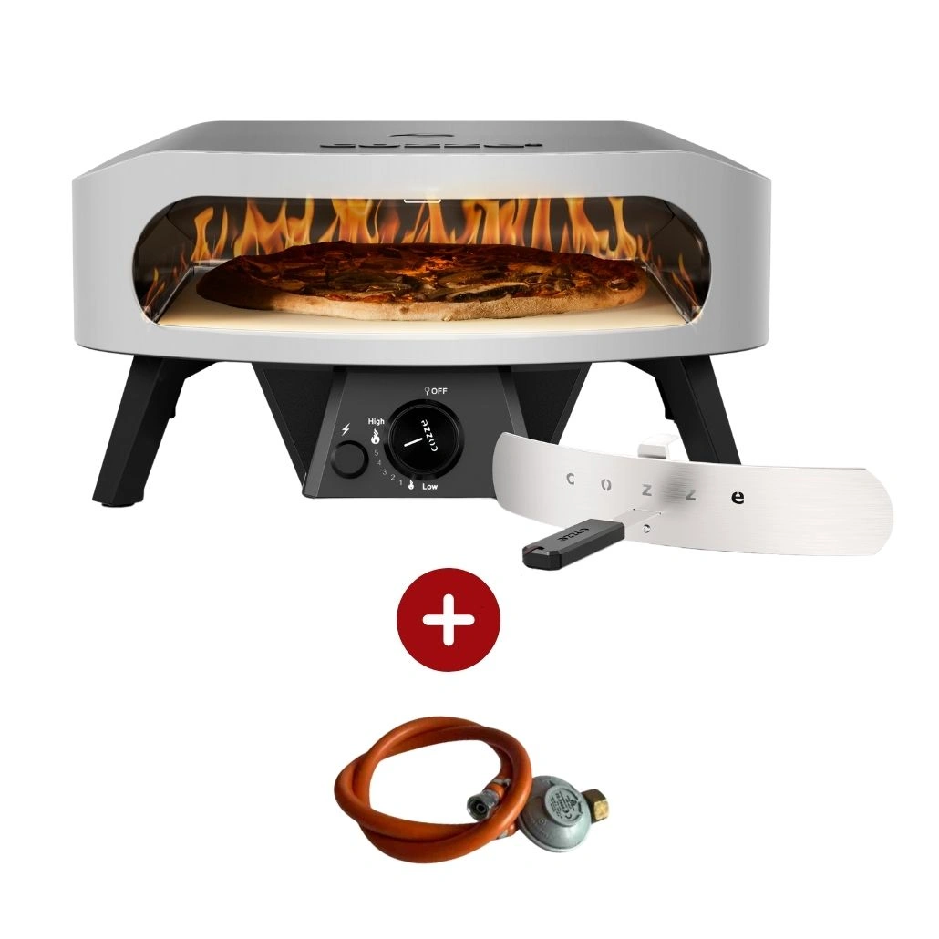 BUCĂTĂRII EXTERIOARE - Cuptor pizza pe gaz 42.5cm Cozze Classic cu piatra pizza + regulator gaz