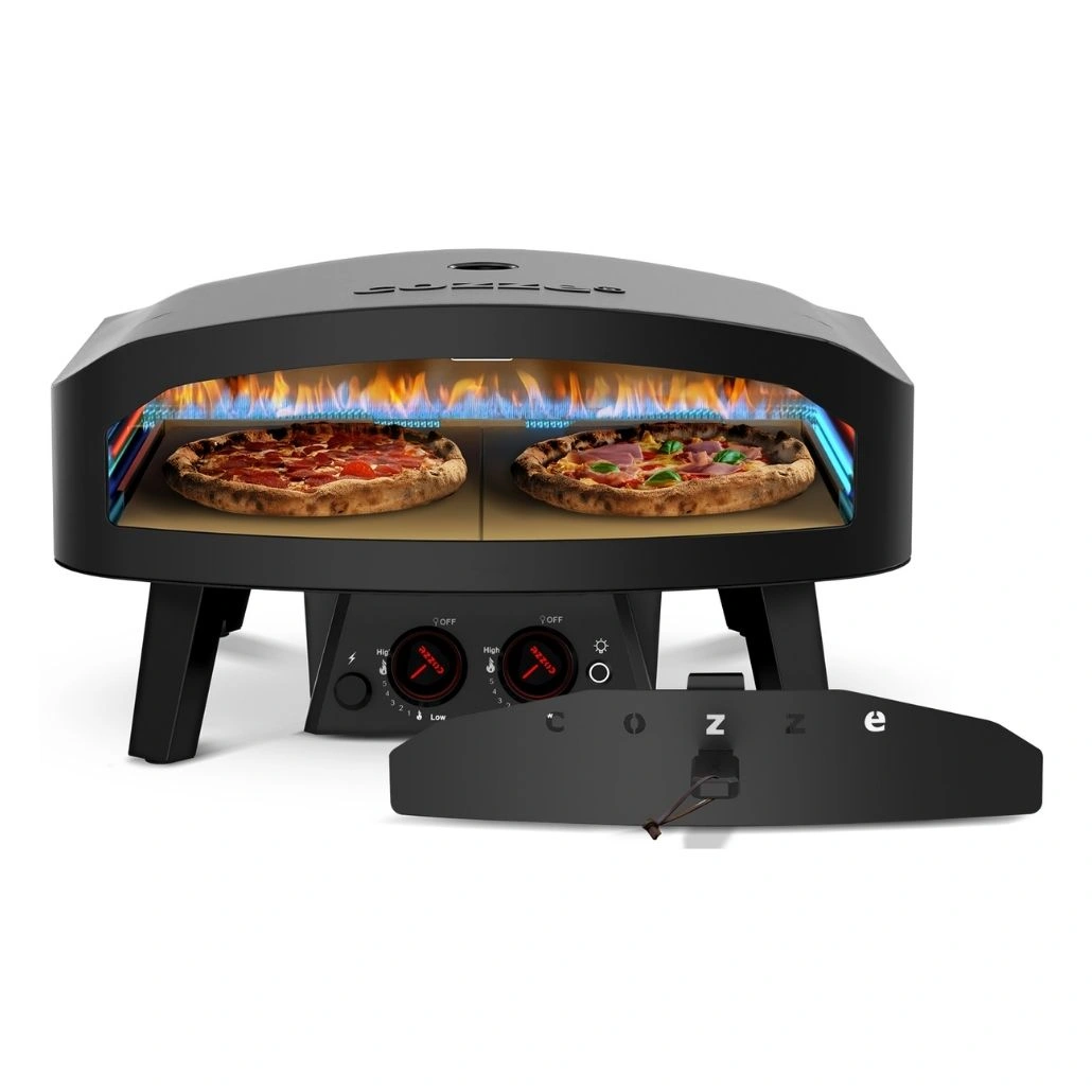 Cuptor pizza pe gaz 61 cm Cozze Negru + Regulator gaz [3]
