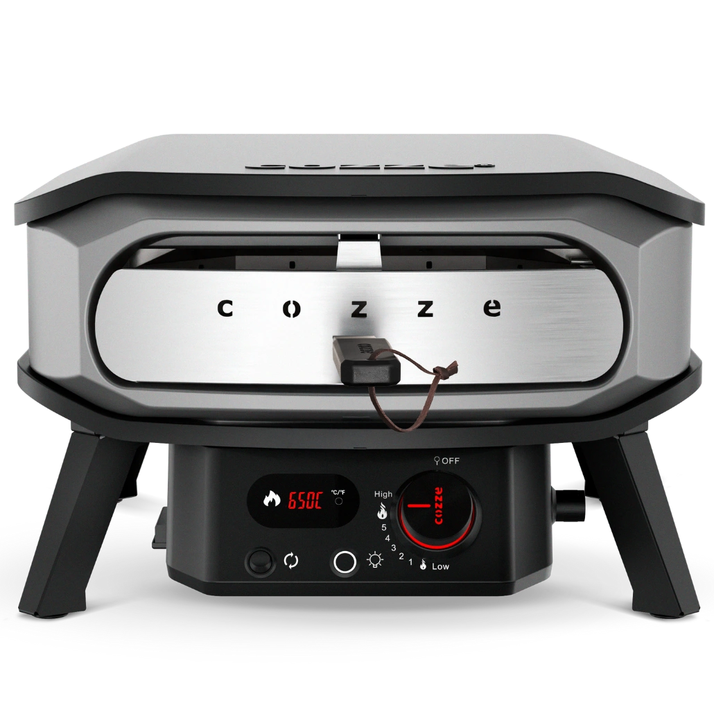Cuptor Pizza pe gaz PREMIUM 34cm - piatra rotativa pentru pizza, termometru digital si lumina LED + REGULATOR [3]