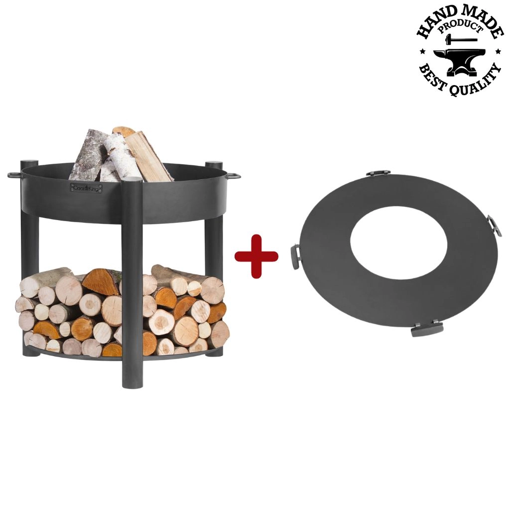 GRATARE PE LEMNE CU PLITA - VATRA MONTANA HIGH 80 CM CU PLITA CU MANERE