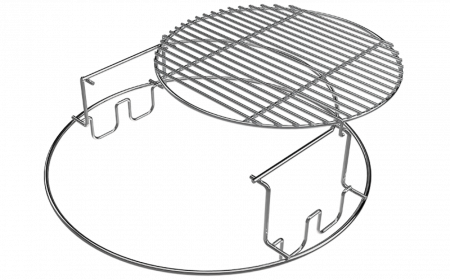BIG GREEN EGG - Etajera din inox XL - gatit pe 2 nivele