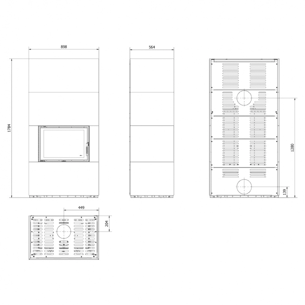 Flotek BOX 8 kW OXIDE BIANCO Samota Neagra - cuarz sinterizat [4]