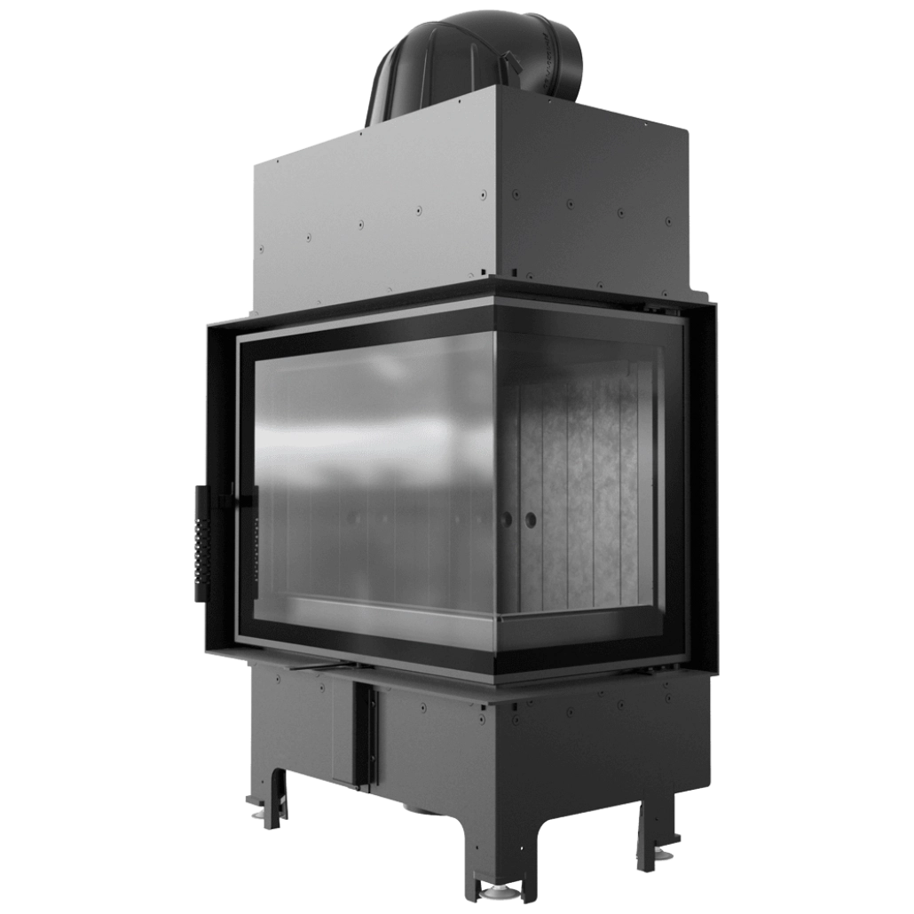 SEMINEE SI SOBE PE LEMNE - Flotek Sticla dreapta fara stalp - 8 kW- interior negru