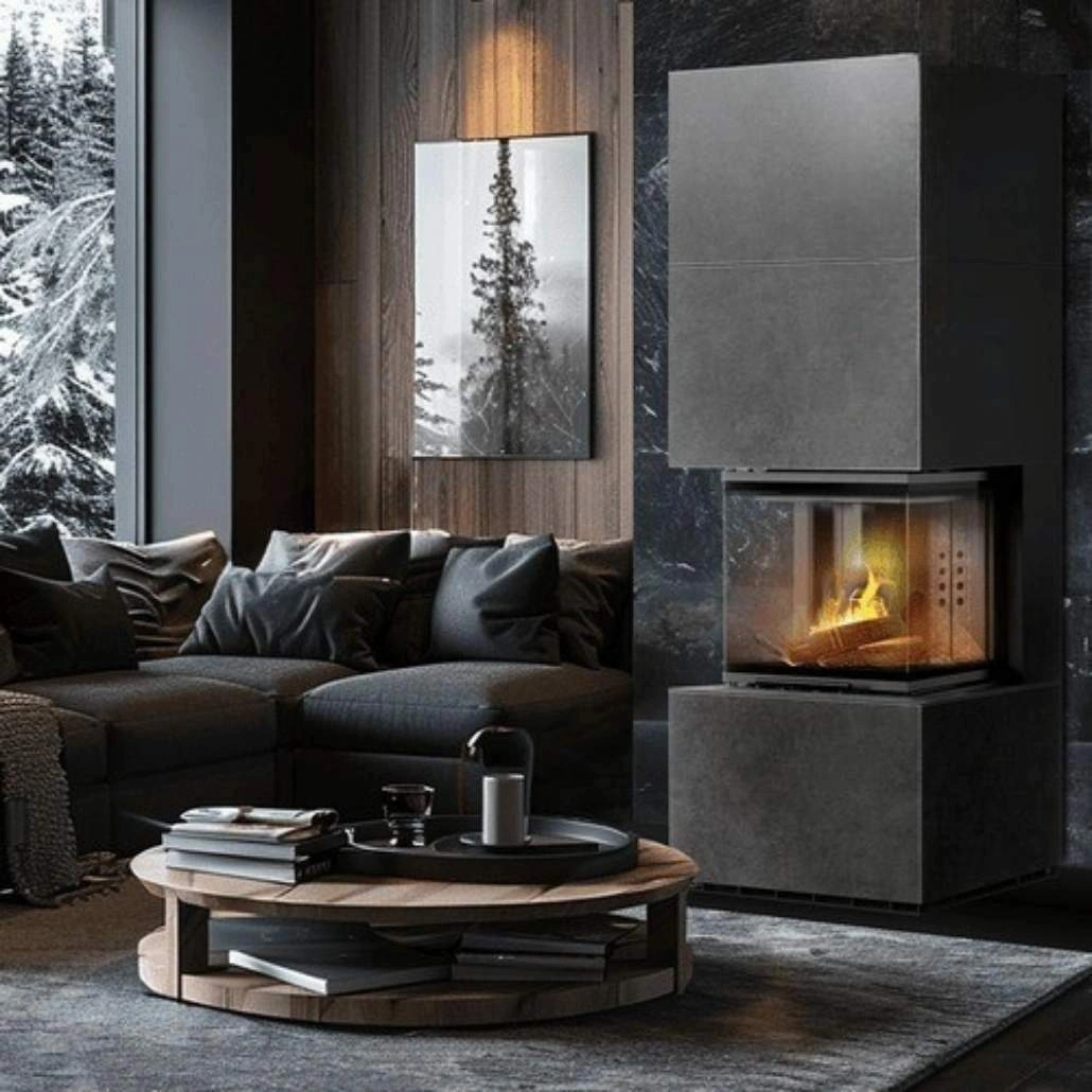 Focar modular NBC 8kW L Fokos Grafite - samota neagra [4]