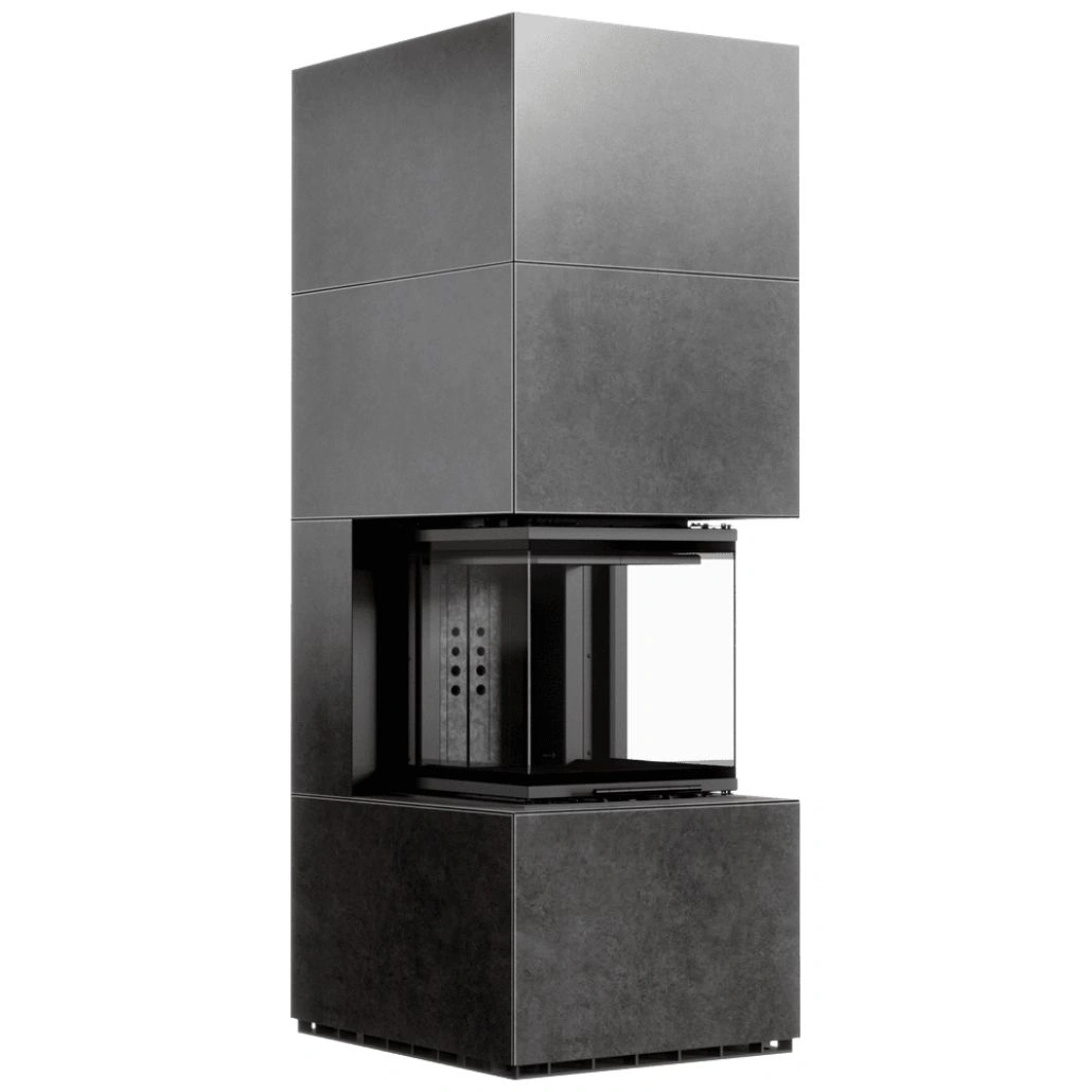 SEMINEE MODULARE PREFABRICATE - Focar modular NBC 8kW L Fokos Grafite - samota neagra