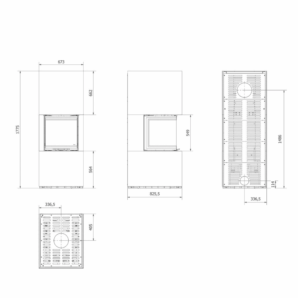 Focar modular NBC 8kW S - Fokos Grafite [4]
