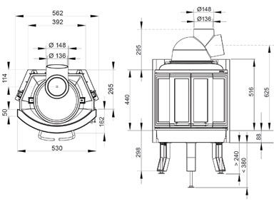 Focar samota cu geam rotund NI 22 Bifold [1]