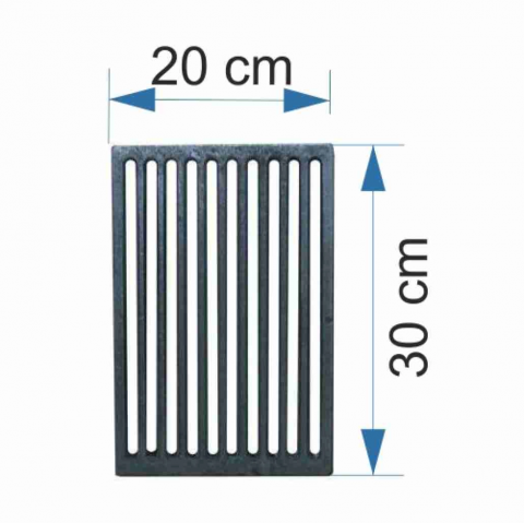 ACCESORII ȘEMINEE ȘI ÎNTREȚINERE - Gratar de fonta 300x200 - F20