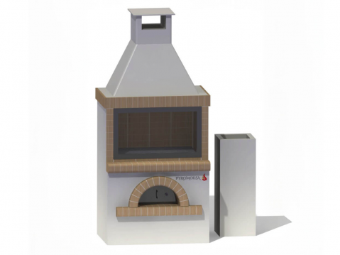 GRĂTARE COMPLEXE CU CUPTOR - Gratar de gradina cu afumătoare + cuptor – 105 cm