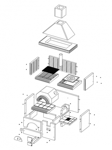 Gratar de gradina cu plită + cuptor – 150 cm [1]
