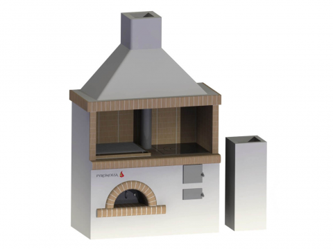 GRĂTARE COMPLEXE CU CUPTOR - Gratar de gradina cu plită + cuptor – 150 cm