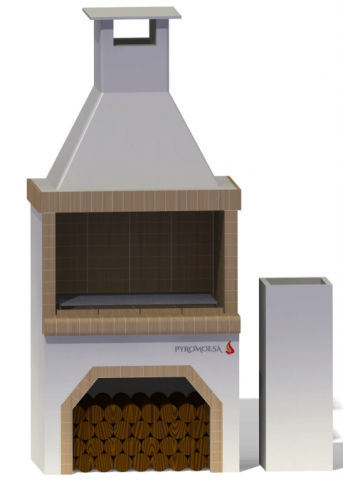 GRĂTARE SIMPLE - Gratar de gradina, placat cu samota, 105 cm latime