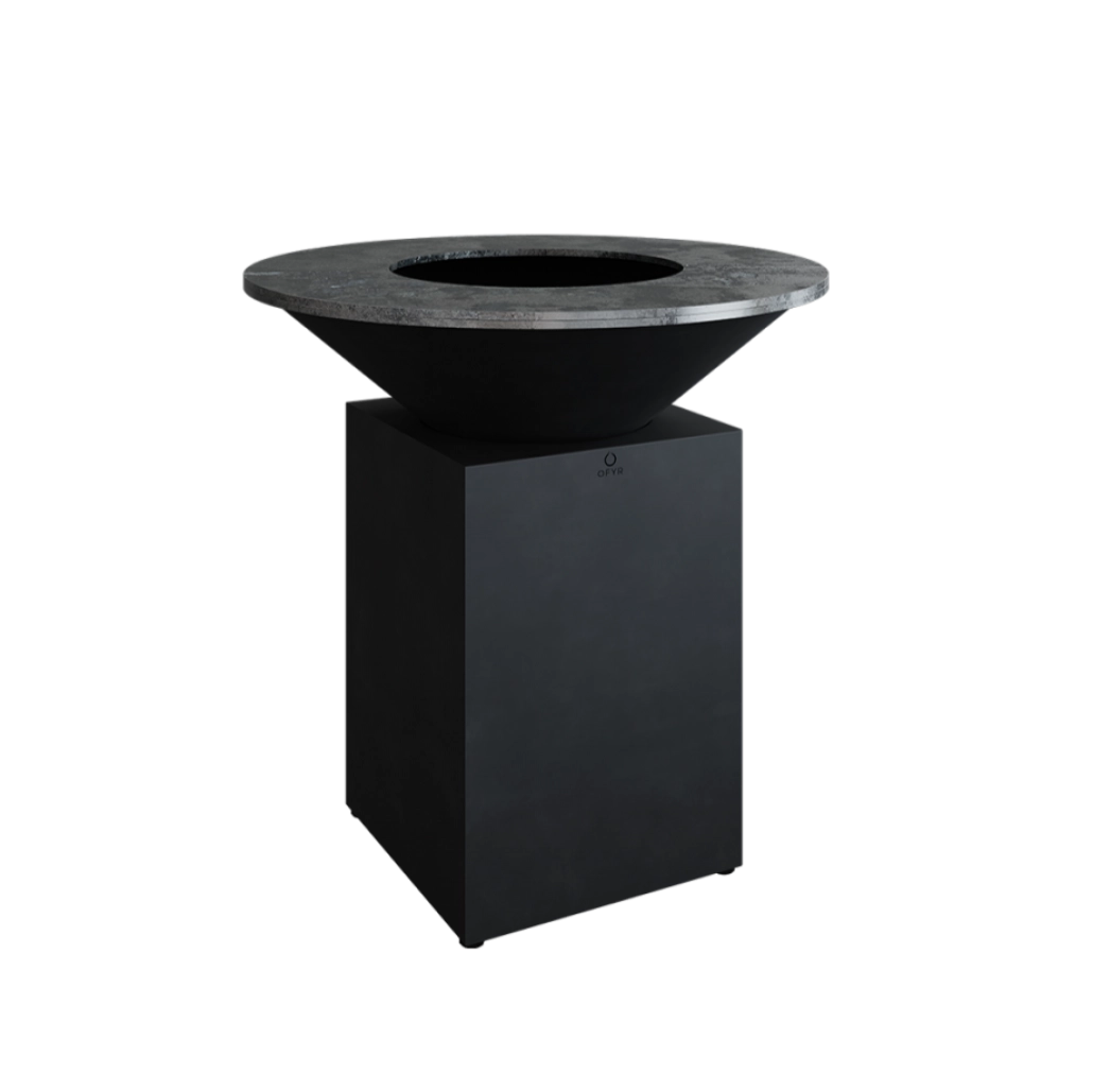 GRATARE PE LEMNE CU PLITA - Gratar OFYR Negru 100 cu vatra de gatit pe lemne