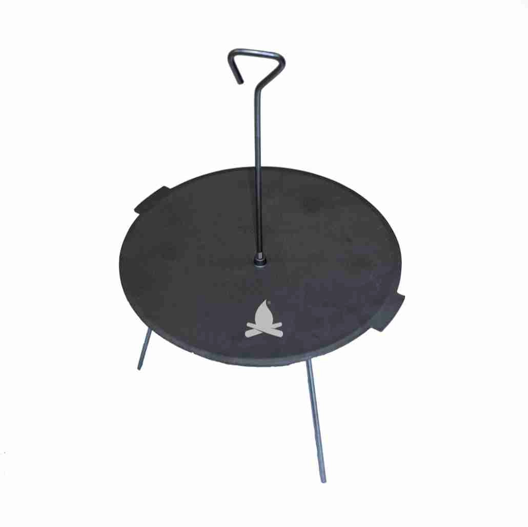 GRATARE PE LEMNE CU PLITA - Disc de fonta pentru gratar - 45cm