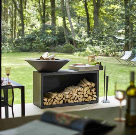 Gratar OFYR Negru 85 SD cu masa de lucru [1]