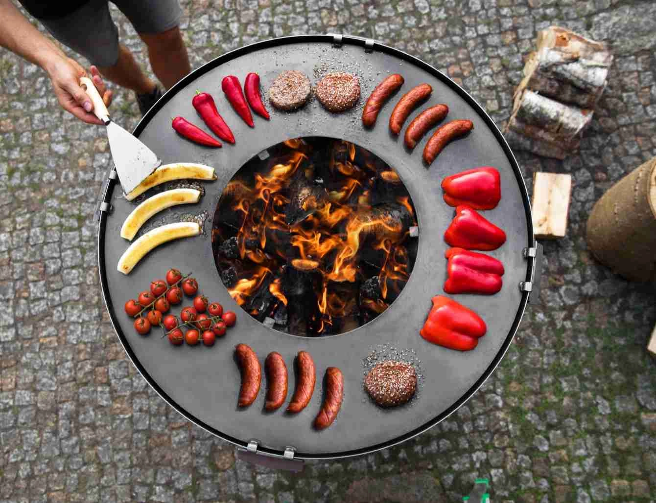 Gratar pe lemne cu plita - SANTOS 85 cm [3]