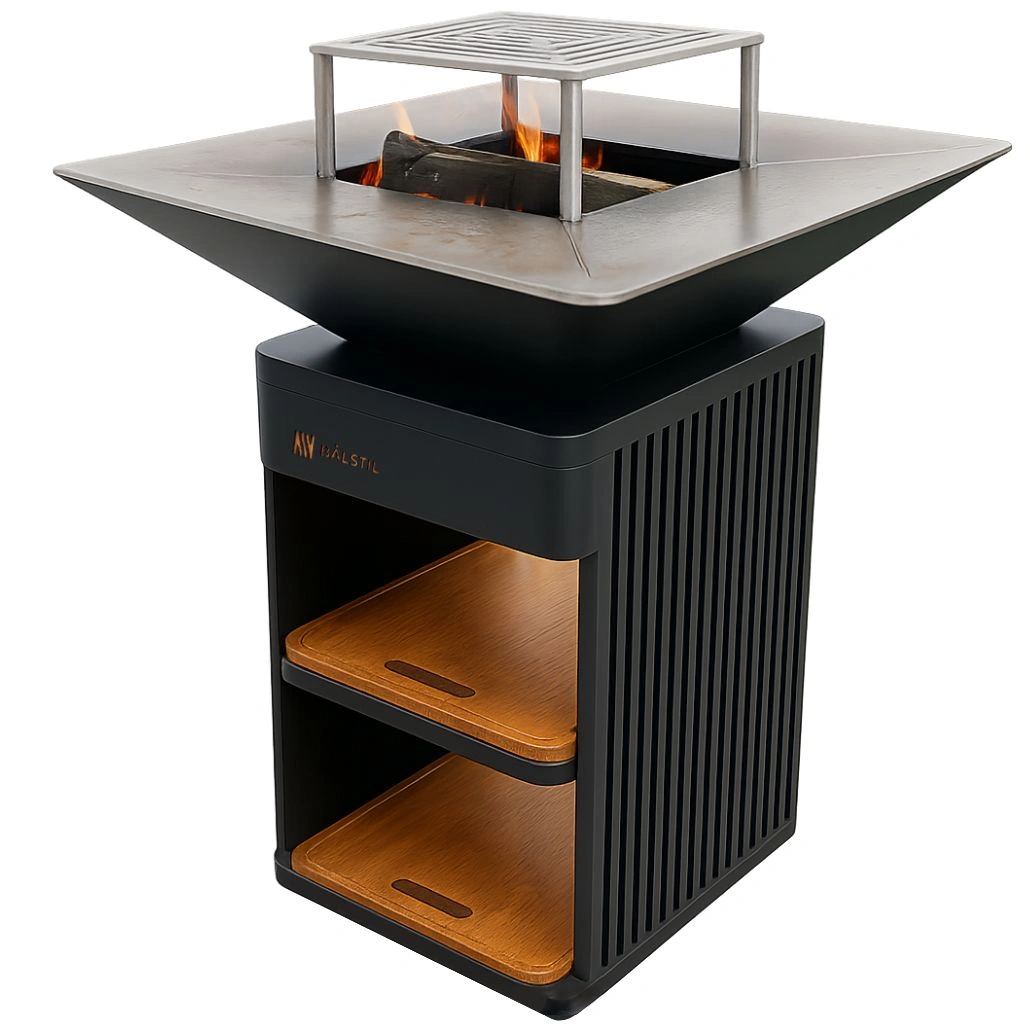 GRATARE PE LEMNE CU PLITA - Gratar PREMIUM GRILL CHEF 80 x 80 cm