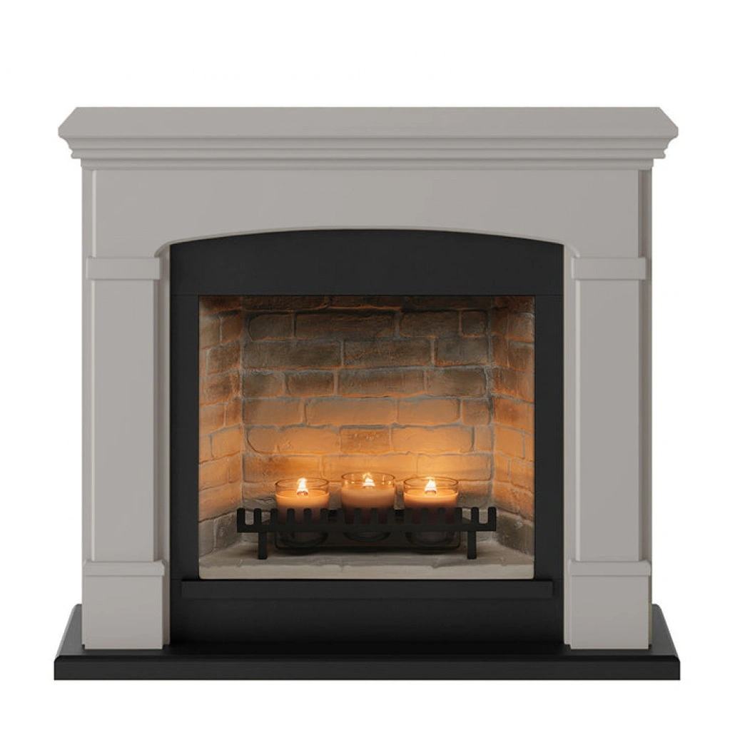 Helmi Light Beige Semineu cu lumanari ZenFlame [1]