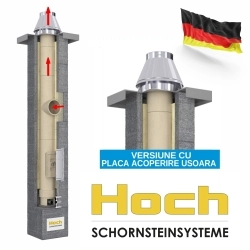 HOCH UNIVERSAL EVO - Cos de fum ceramic profesional izolat Hoch cu palarie usoara. Horn ceramic semineu