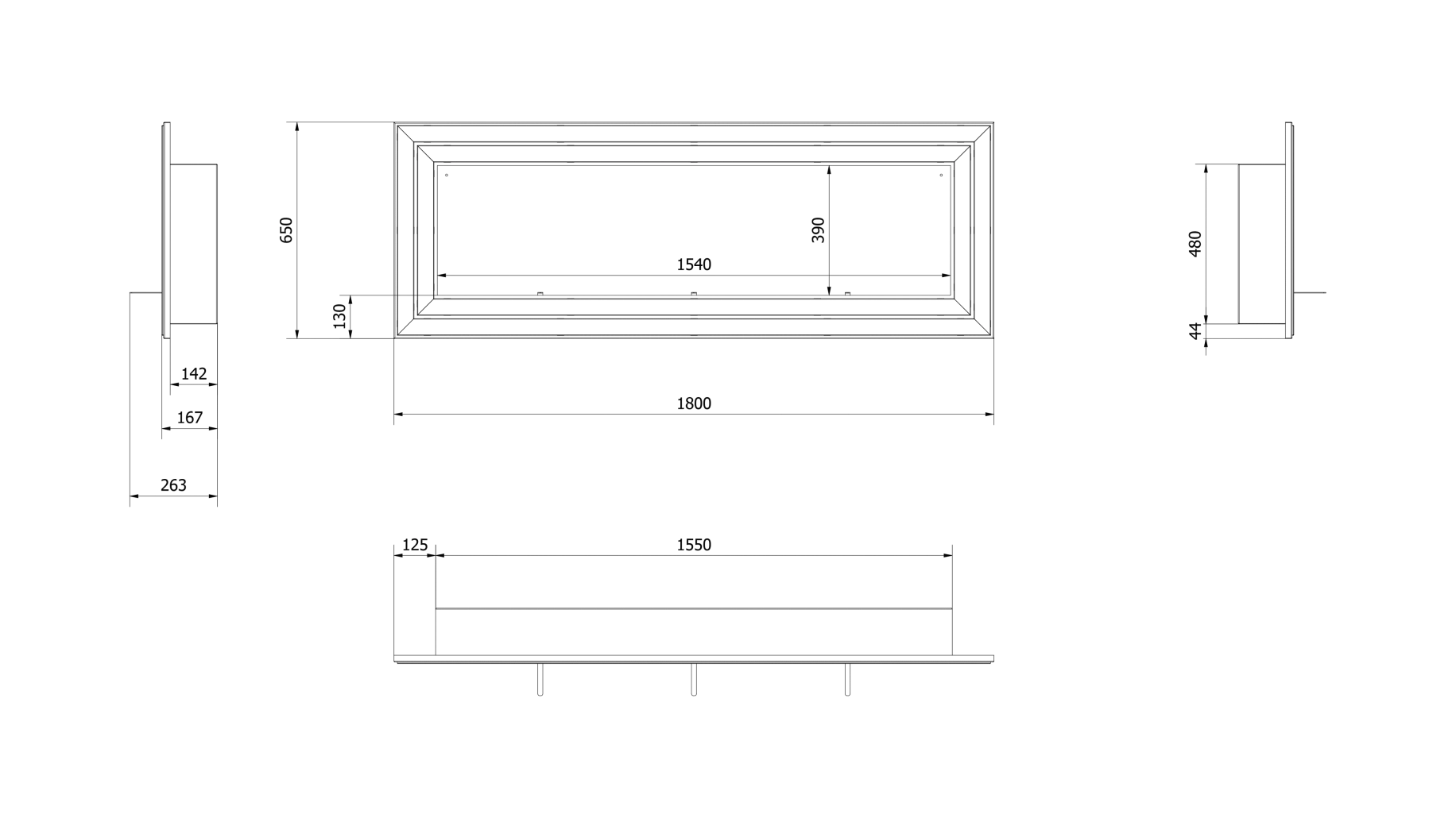 JULIET 180 x 65 cm - NEGRU [2]