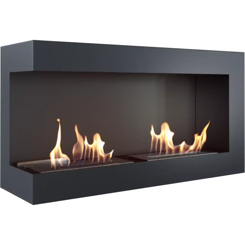 SEMINEE DECORATIVE - DELTA negru colt stanga - 90 x 48 x 28 cm