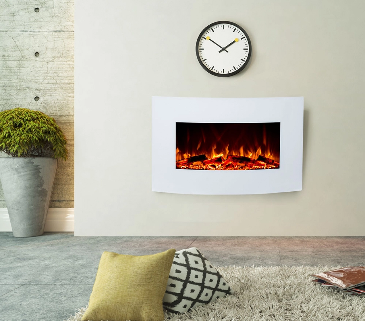 SEMINEE DECORATIVE - Jupiter alb semineu electric de perete